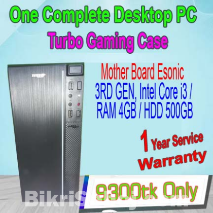 DESKTOP PC i3 3rd GEN TURBO GAMING CASE